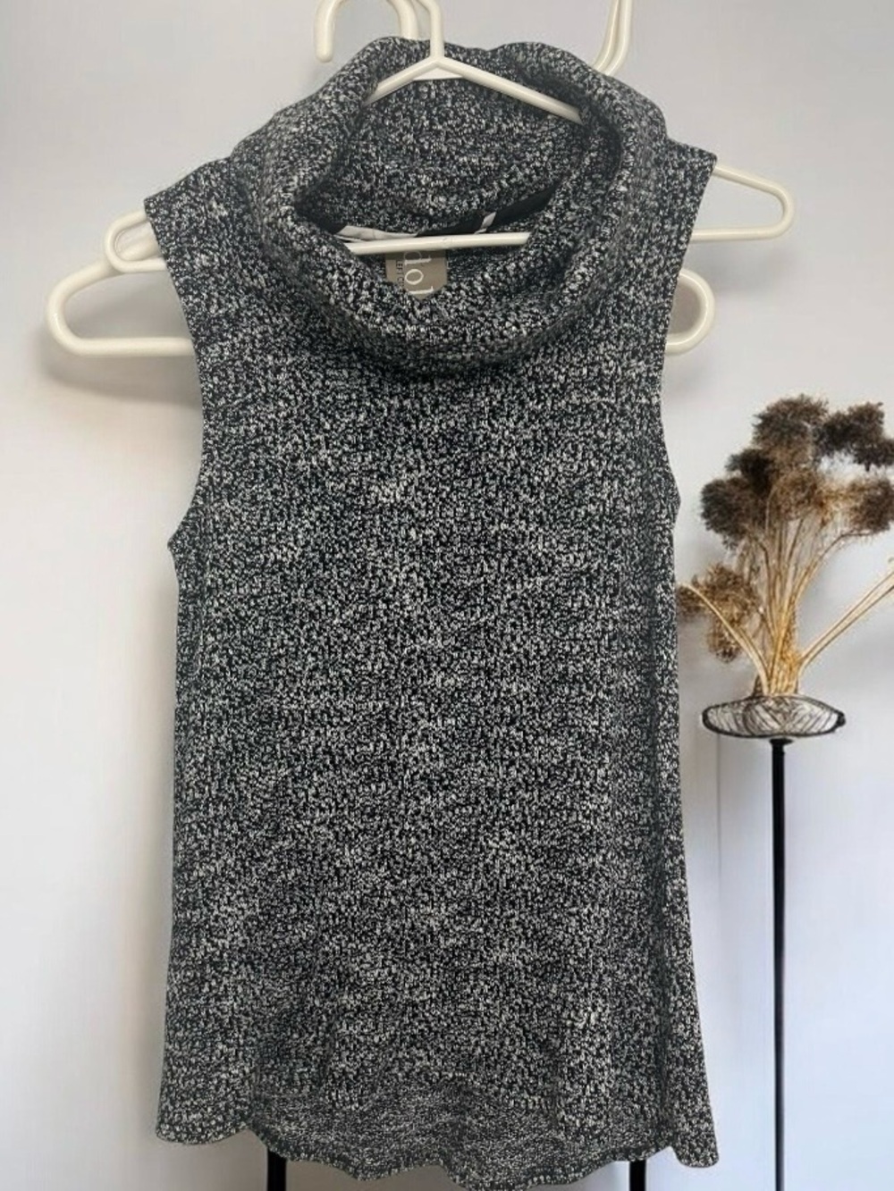 Dolan Anthropologie Charente Marled Cowl Neck Sleeveless Sweater Tunic  Size S